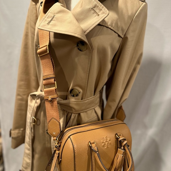 NWT! Tory Burch Thea Mini Satchel Tiramis Leather Crossbody - Picture 9 of 16